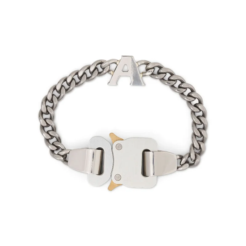 bracelets for special occasion -Buckle Bracelet with Charm in Silver