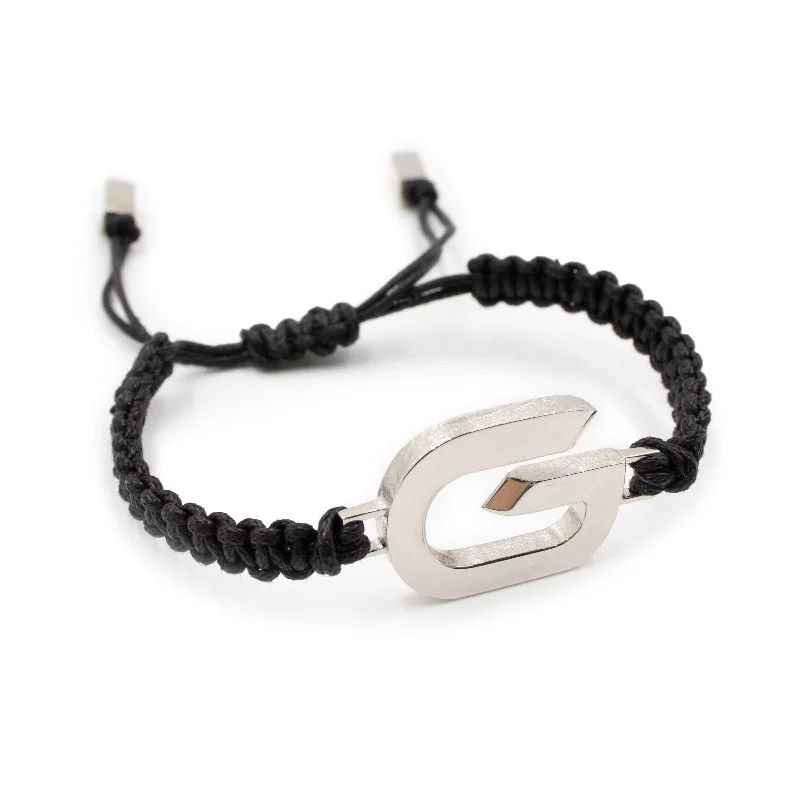 bracelets with sun charm -G Link Cord Bracelet in Silver