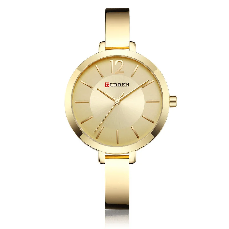 bracelets chic modern -CURREN 9012 Alloy Case Casual Style Women Bracelet Watch Gift Waterproof Quartz Watch