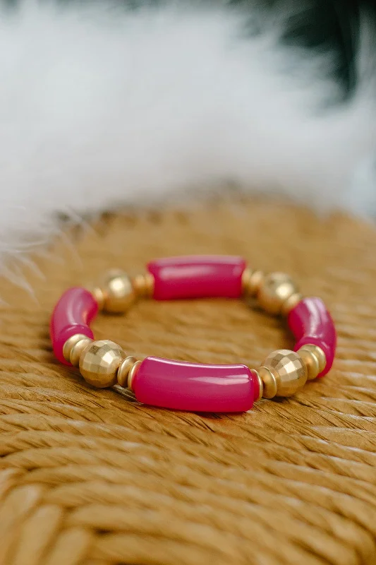 bracelets for party wear -Dancing Disco Hot Pink Bracelet