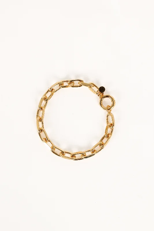 bracelets thin chain style -Jessica Bracelet - Gold