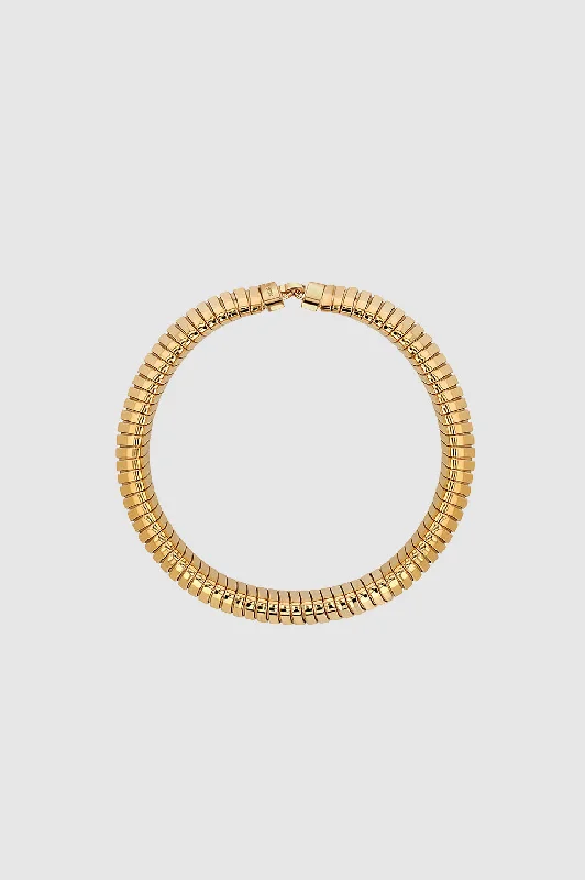 bracelets stylish design -Coil Chain Bracelet - Gold