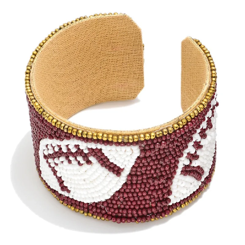 bracelets bold statement -Football Cuff Bracelet