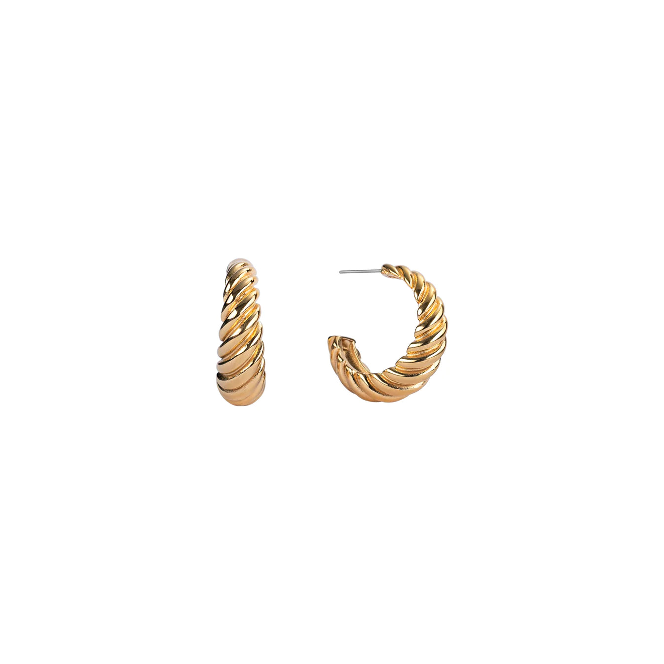 ladies earrings for fashion lovers -Big Braided Hoops