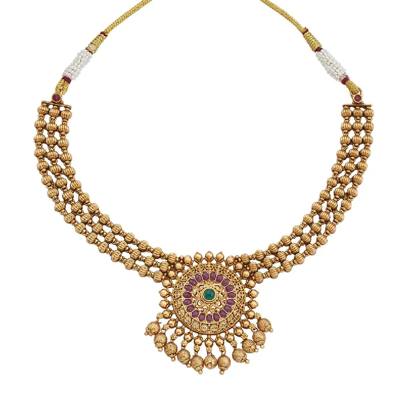 necklaces with diamond accent -Antique Necklace 164074