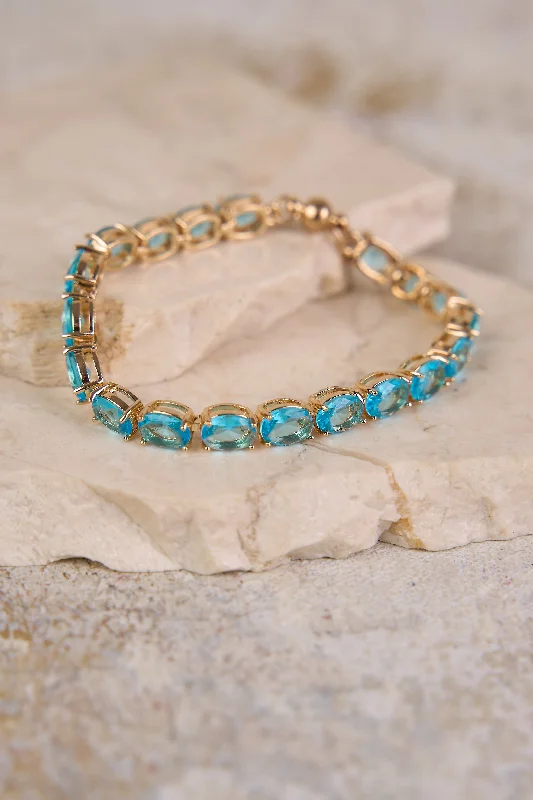 bracelets boho chic style -March Birthstone Bracelet