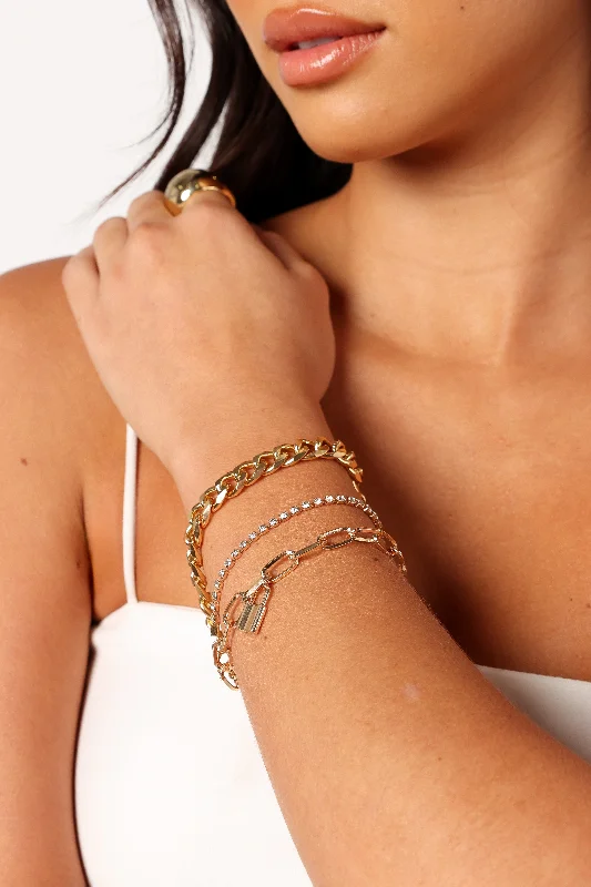 bracelets with star detail -Lexie Bracelet Set - Gold