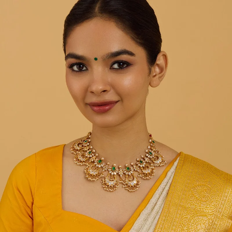 necklaces with citrine yellow -Silver Temple Necklace 178101