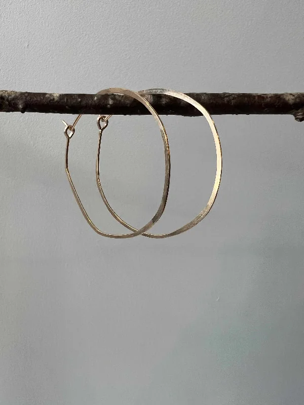 ladies earrings timeless beauty -Organic Circles Hoop Earrings