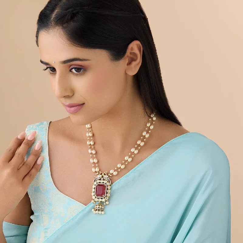 necklaces with teal turquoise -Kundan Necklace 173032