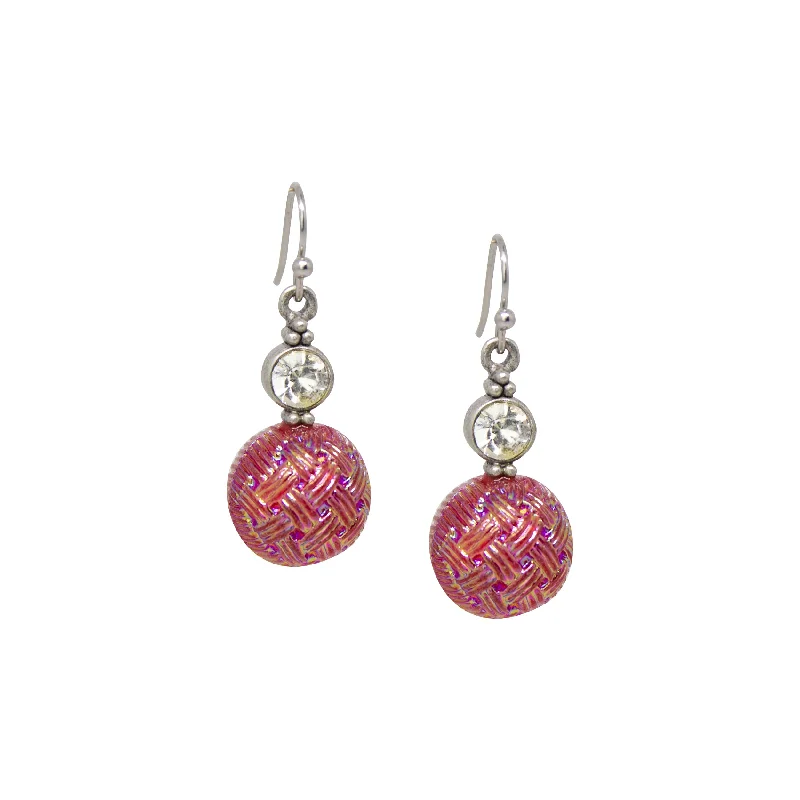 ladies earrings small hoop size -1928 Jewelry Sparkling Red Baubles & AB Crystals Drop Earrings