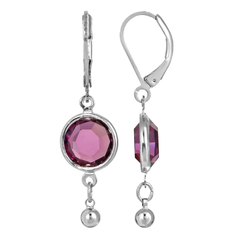 ladies earrings for trendy women -1928 Jewelry Austrian Channel Crystal Drop Earrings