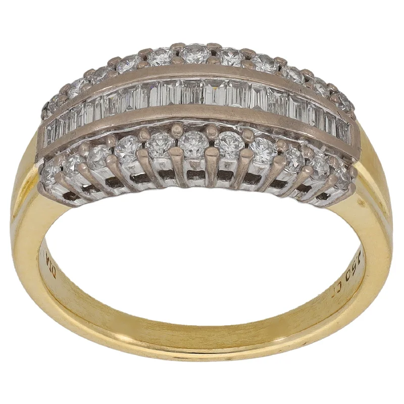 ladies engagement rings platinum elegance -18ct Gold 0.50ct Diamond Half Eternity Ring Size M