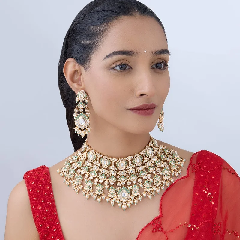 necklaces for brides -Kundan Necklace 167021