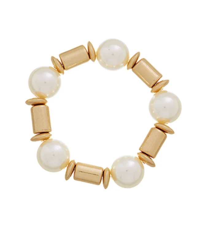 bracelets stylish design -Sassy Pearl Beaded Bracelet