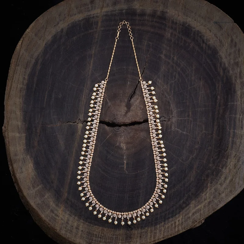 necklaces with white pearls -Zircon Necklace 170447