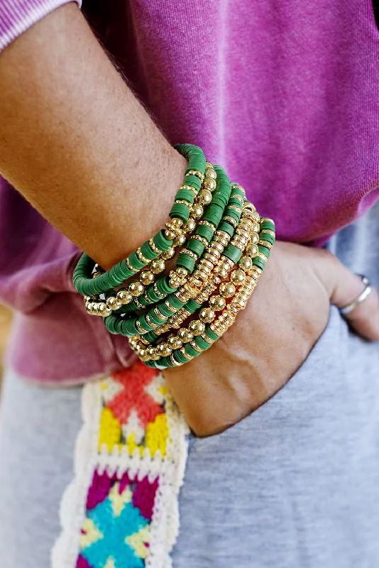 bracelets for holiday gift -Vineyard Green St Patrick's Multi Layered Beaded Bracelet Set