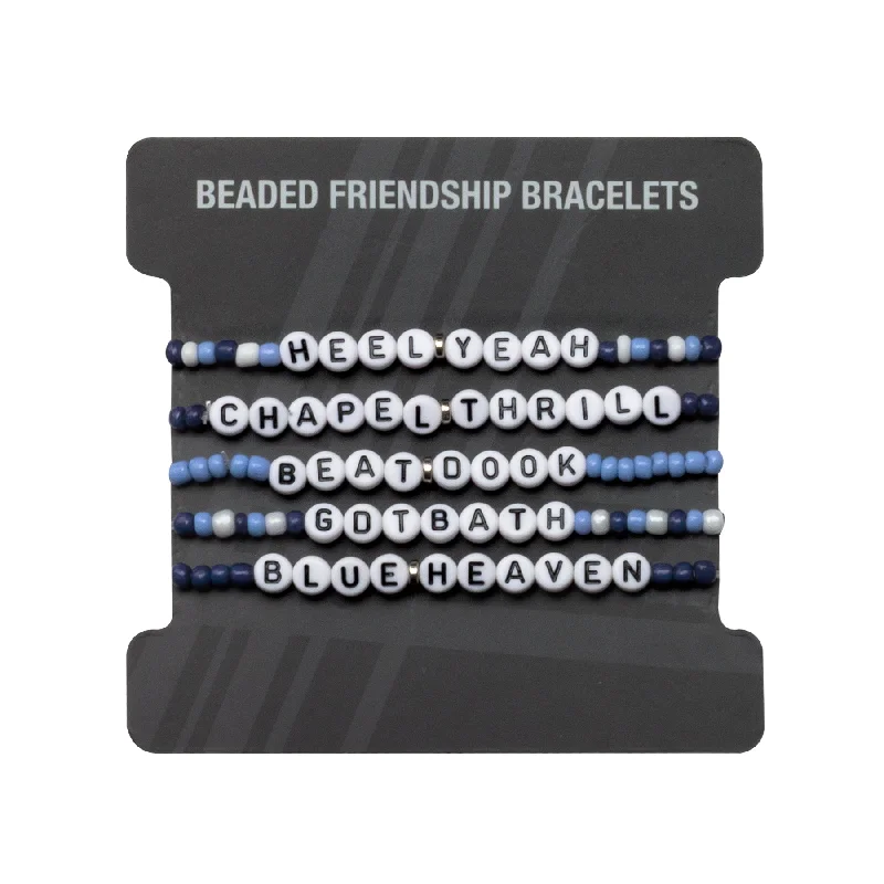 bracelets for anniversary -North Carolina Tar Heels Friendship Bracelet Set