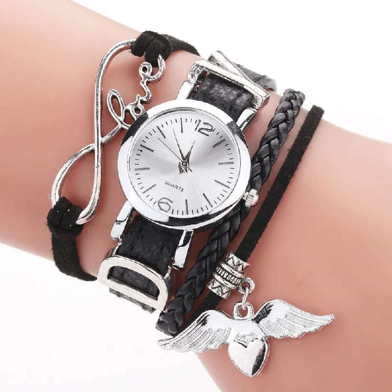 bracelets minimalist style -DUOYA F1D262 Love Dress Ladies Bracelet Watch Retro Style Quartz Watches