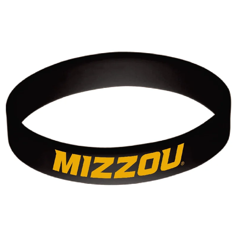 bracelets handmade unique -Mizzou Tigers Black Rubber Bracelet