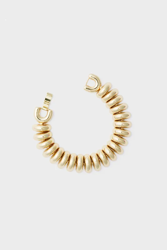 bracelets for beach wear -Gold Sofia Mega Bracelet