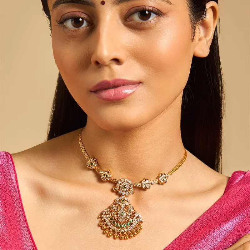 necklaces with black diamond -Silver Temple Necklace 173361