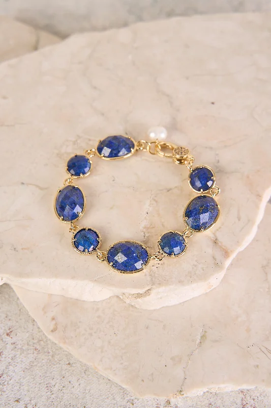 bracelets for casual look -Lapis Lazuli Stone Bracelet