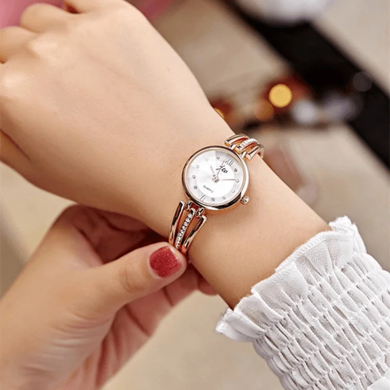 bracelets leather men style -JW 3512 Fashion round Dial Rhinestones Alloy Lady Bracelet Bangle Women Dress Quartz Watch