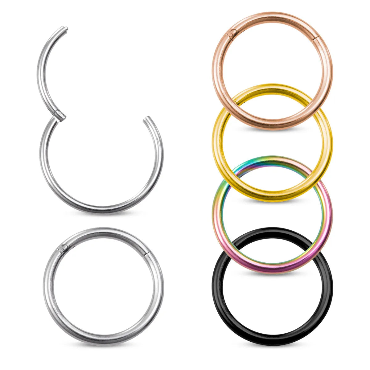 ladies rings simple elegance -Simple Style Round Stainless Steel Plating Nose Ring