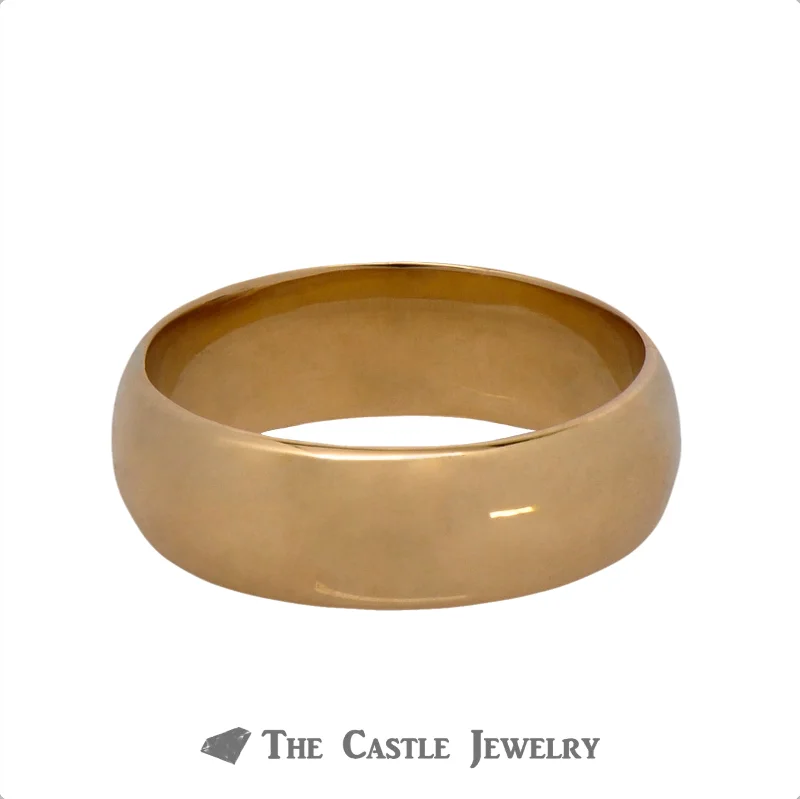 ladies rings with gemstone -18k Yellow Gold 5.75mm Polished Wedding Band