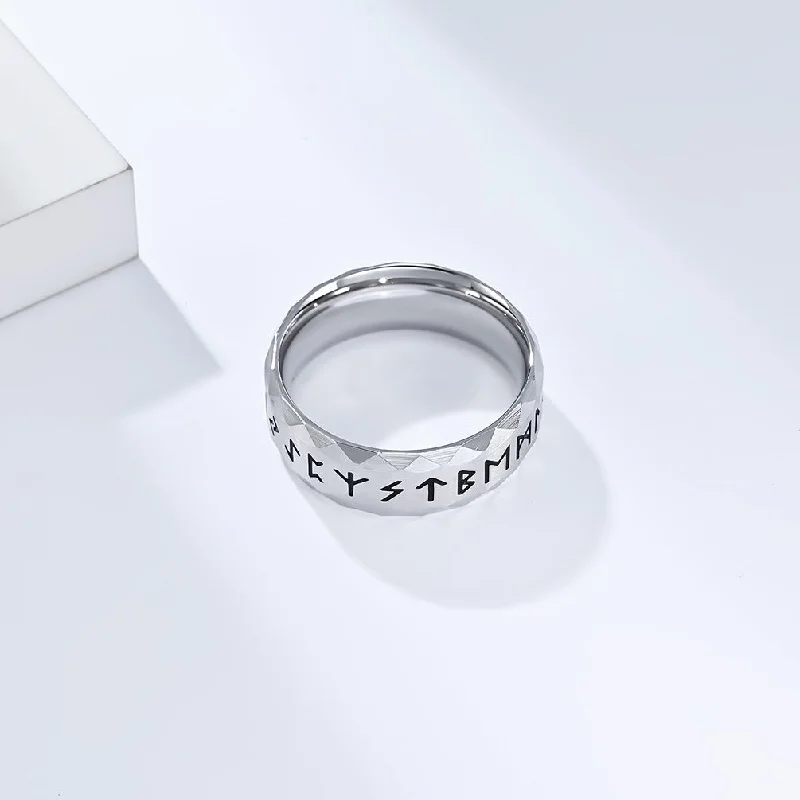 ladies rings for office wear -1 Piece Simple Style Symbol Titanium Steel Polishing Rings