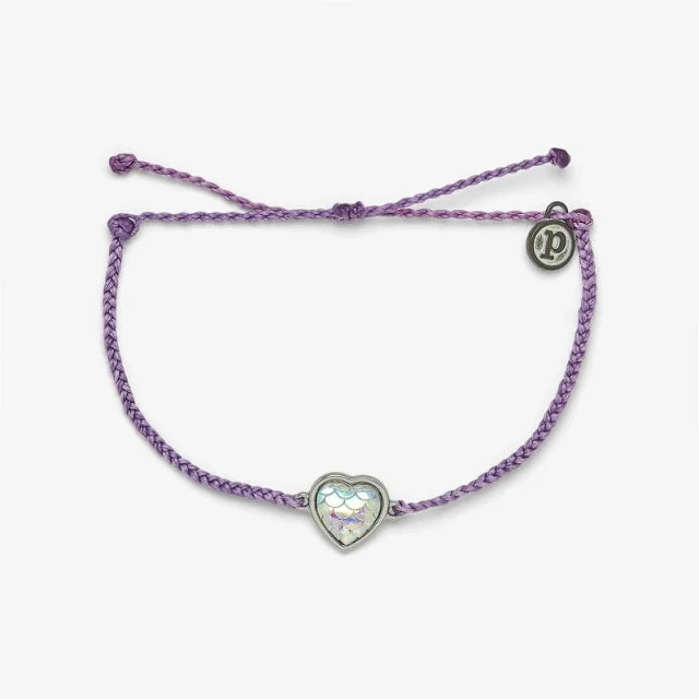 bracelets hypoallergenic metal -Mermaid Heart Silver Bracelet