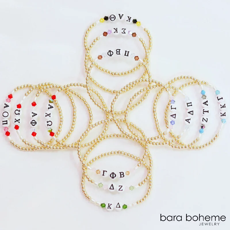 bracelets with turquoise stone -Bara Boheme Sorority Bracelet