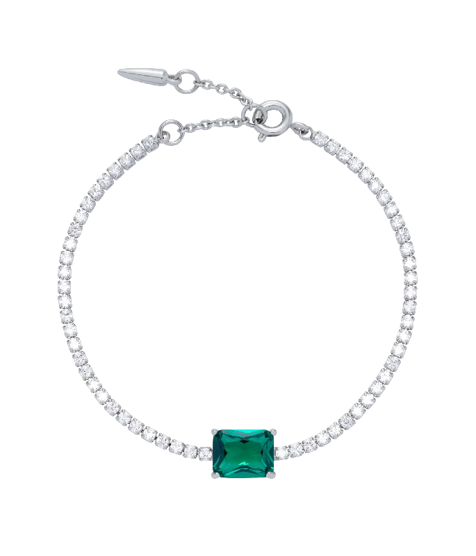 bracelets with diamond sparkle -Hailey Bracelet | Emerald