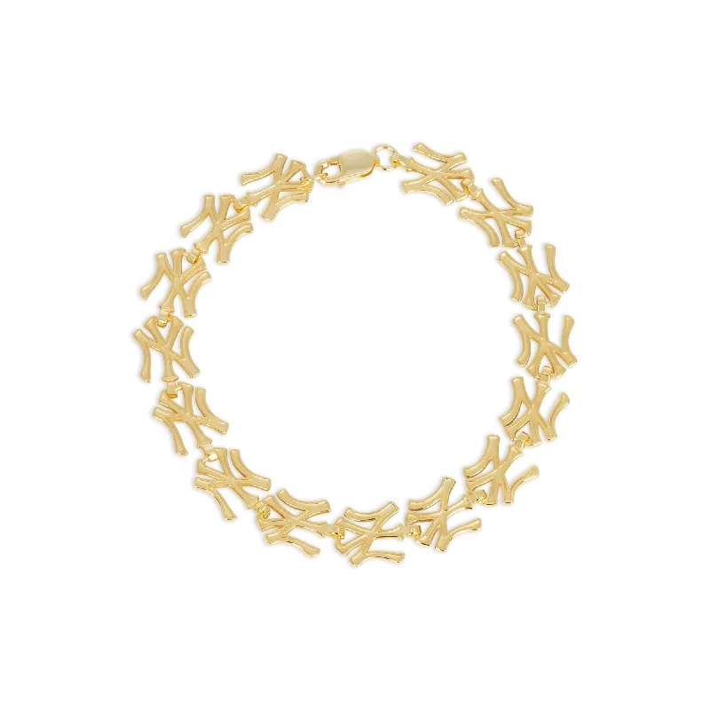 bracelets with gold plating -Ny Yankees Cut Bracelet | Gold Vermeil