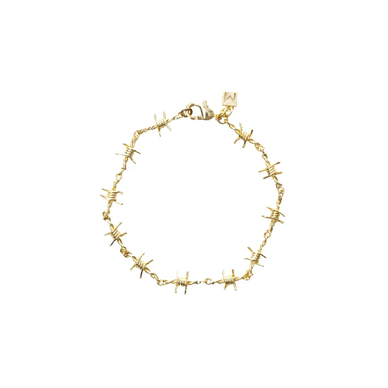 bracelets romantic style -The Barbwire Bracelet | 18KT Gold Vermeil & Sterling Silver