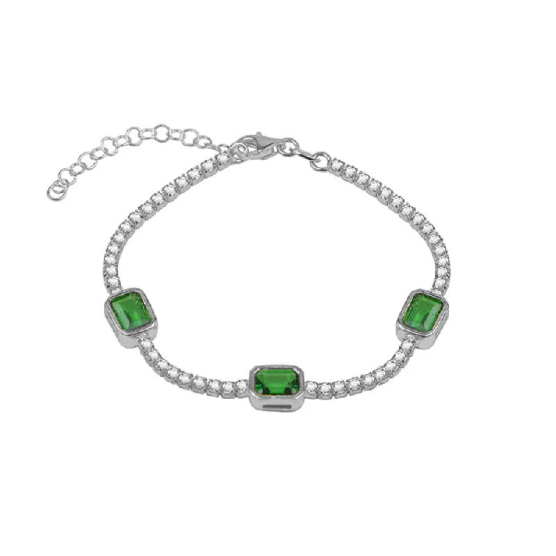 bracelets for mothers -The Green Emerald Tennis Bracelet (Chapter II By Greg Yüna x The M Jewelers) | Gold Vermeil & Sterling Silver