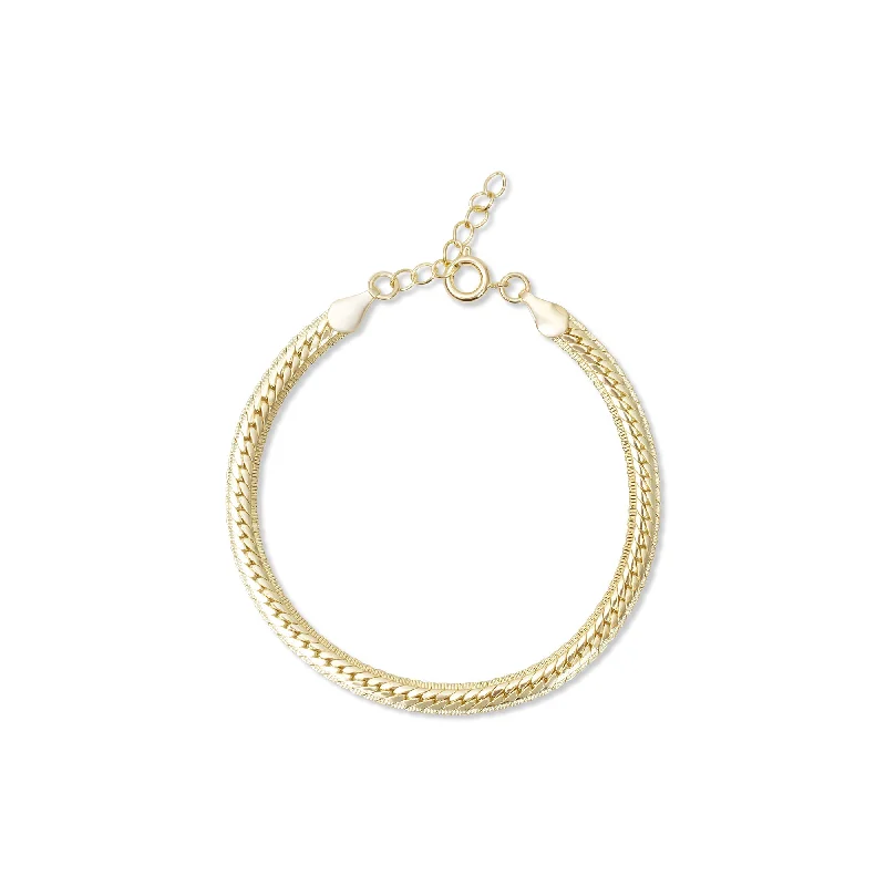 bracelets stylish design -The Knitted Cuban Link Bracelet | 18KT Gold Vermeil