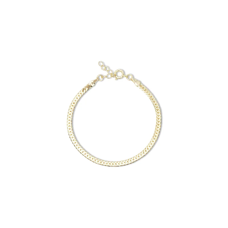 bracelets with green peridot -The Mini Cuban Link Bracelet | 18KT Gold Vermeil